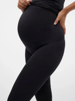 Noir - Mamalicious Leggings de maternité sans coutures