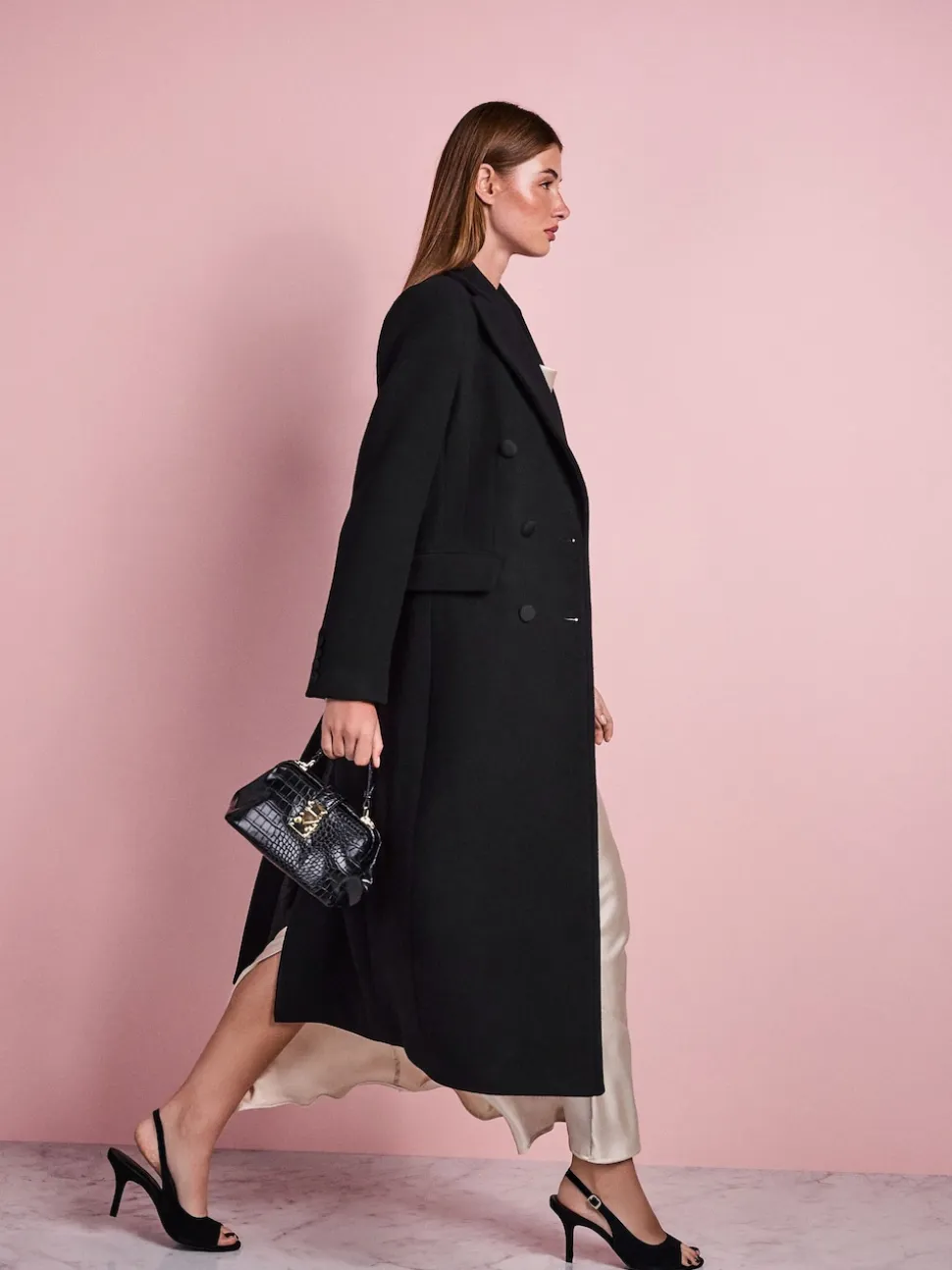 Noir - Manteau croisé Tabitha Simmons X Next Premium