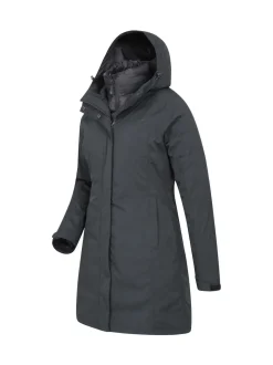 Noir - Manteau long imperméable Mountain Warehouse Alaskan 3en1 femme