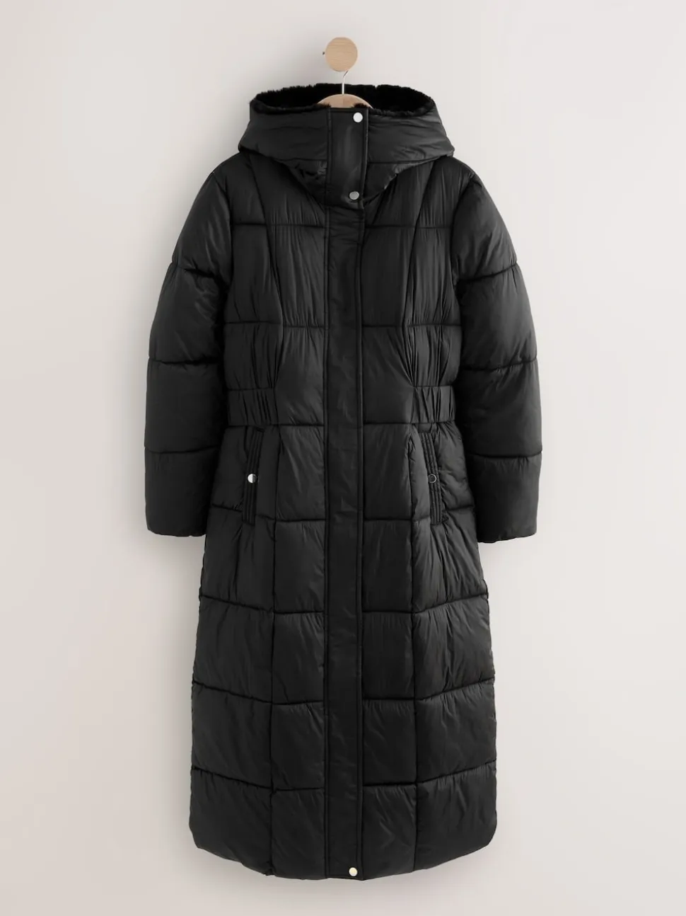 Noir - Manteau long matelassé Résistant à la douche