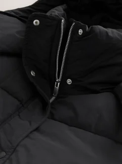 Noir - Manteau long rembourré imperméable