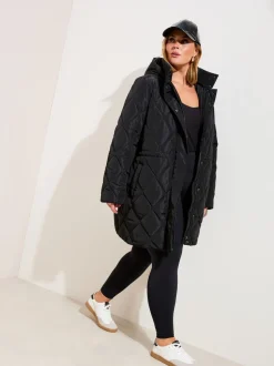 Noir - Manteau matelassé Friends Like These mi-long