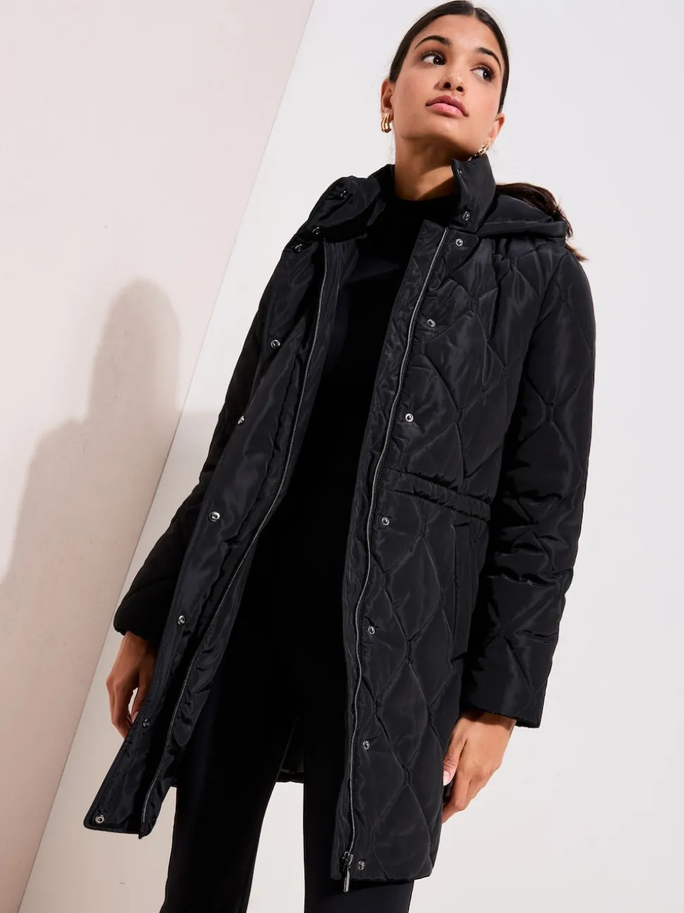 Noir - Manteau matelassé Friends Like These mi-long