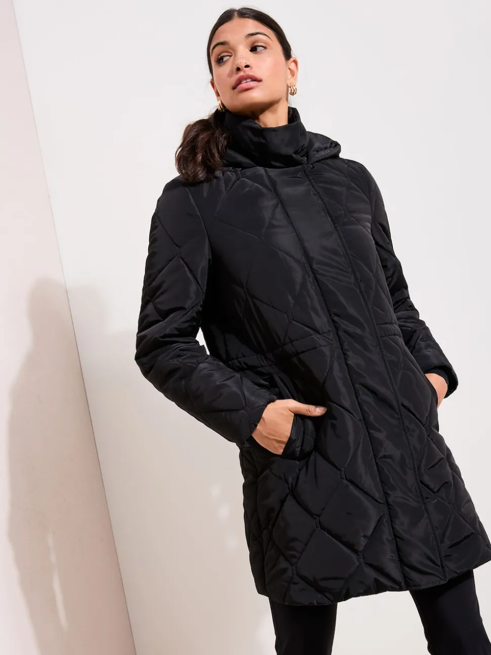 Noir - Manteau matelassé Friends Like These mi-long