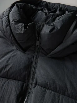 Noir - Manteau mi-long matelassé The Set long à capuche