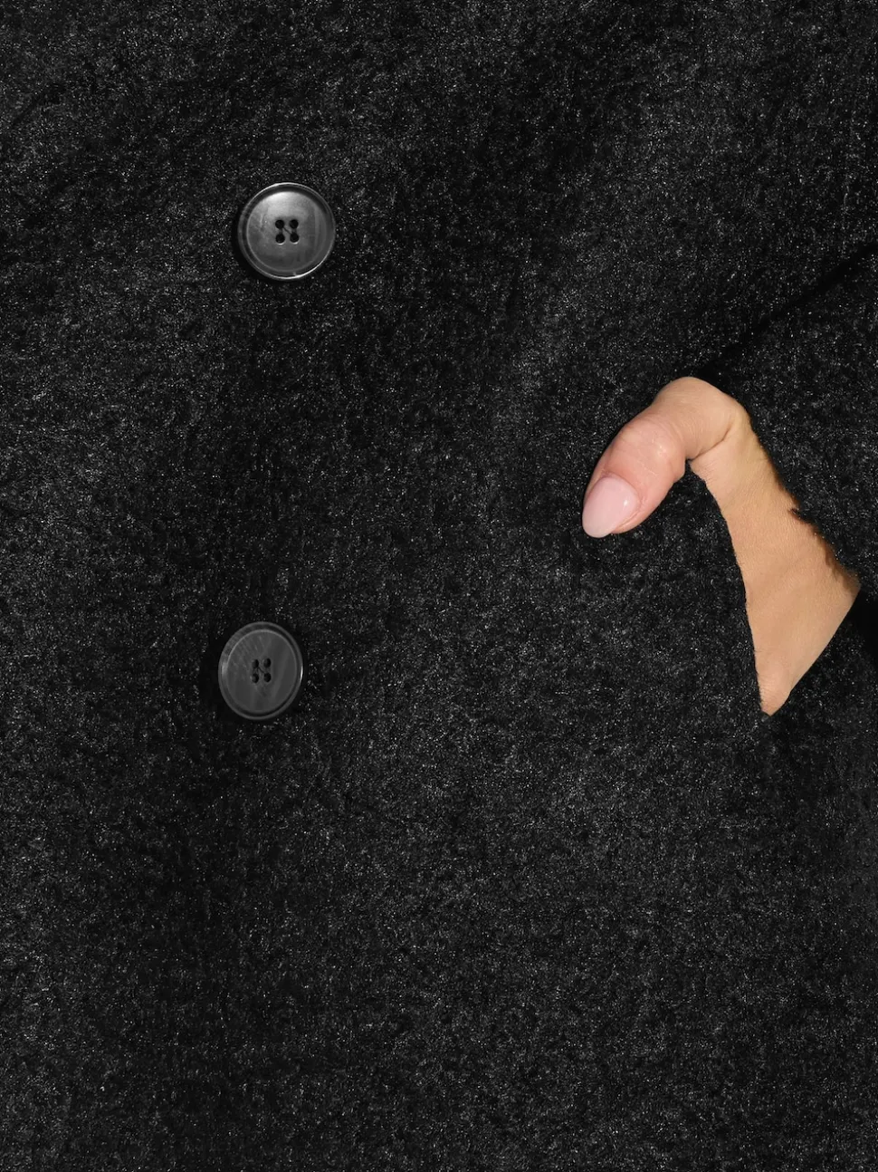 Noir - M&Co Caban en boucle