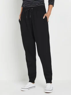 Noir - M&Co Pantalon de jogging à poignets froncés