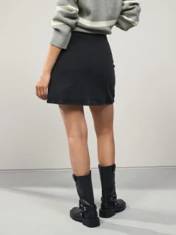Noir - Mini jupe Jean
