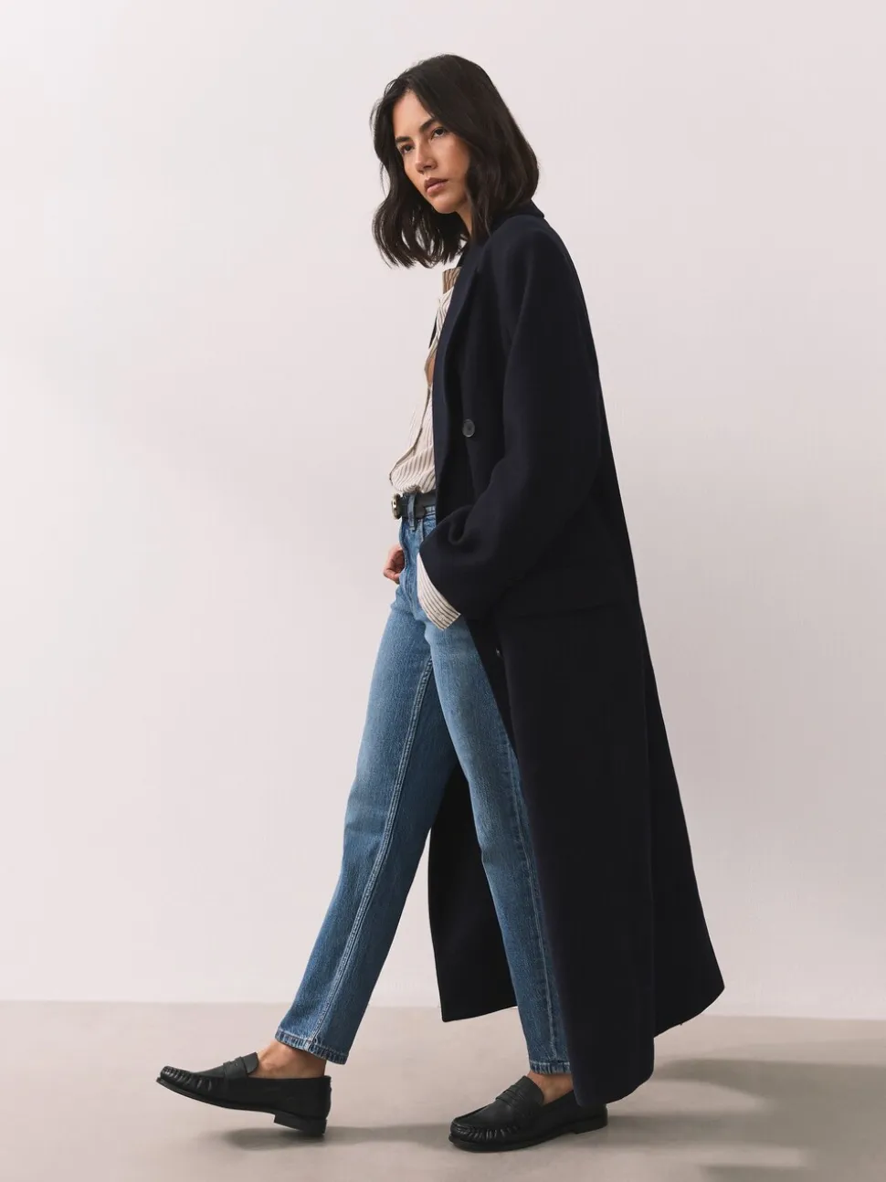 Noir - Mocassins en cuir froncé Forever Comfort®