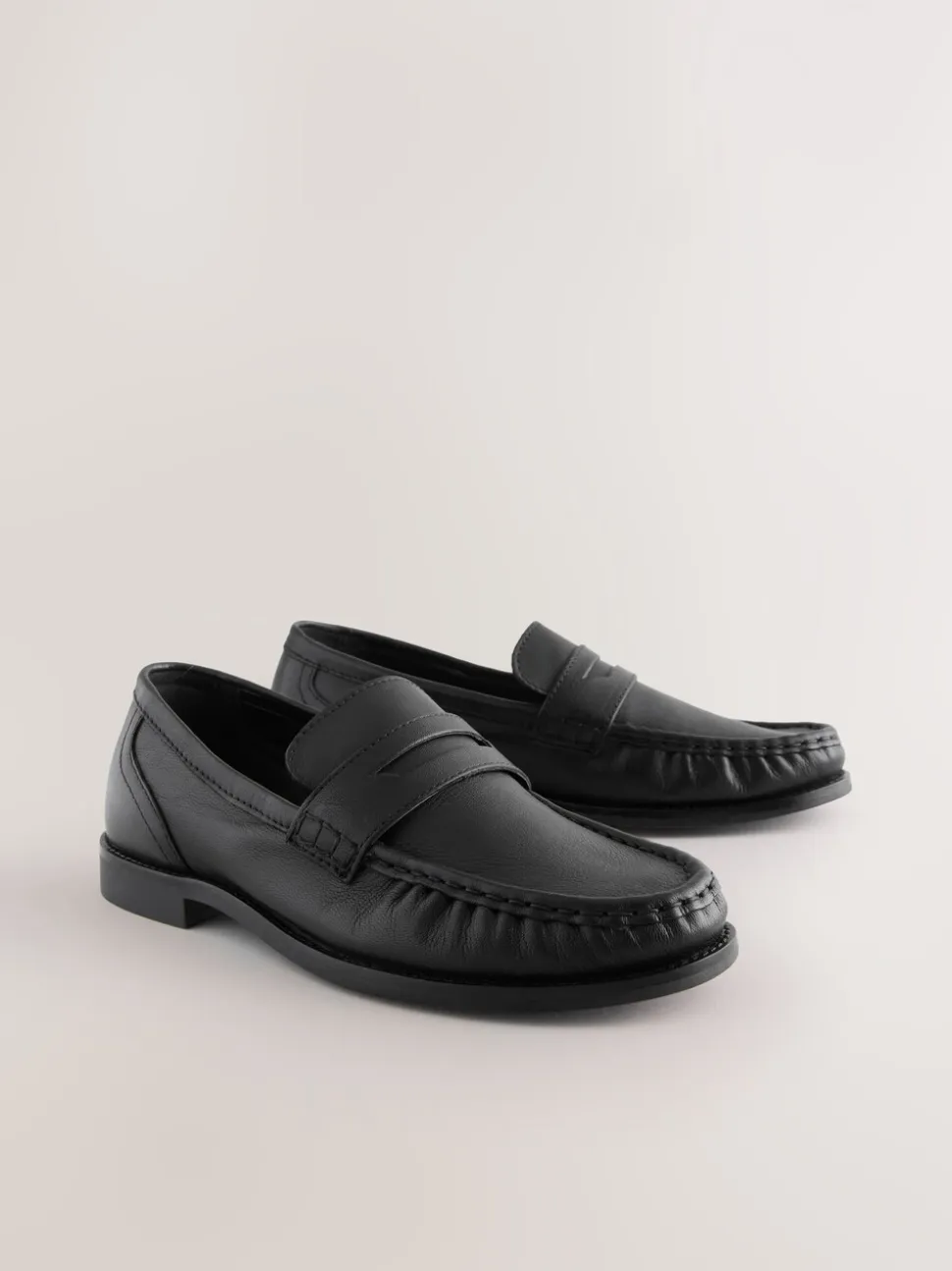 Noir - Mocassins en cuir froncé Forever Comfort®