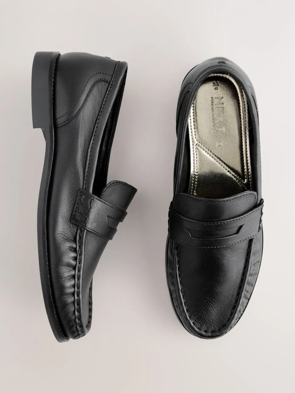 Noir - Mocassins en cuir froncé Forever Comfort®
