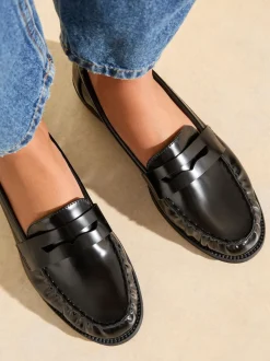 Noir - Mocassins Friends Like These plats froncés et confortables à enfiler