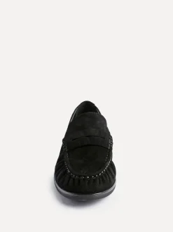 Noir - Mocassins Linzi Belmont froncés en cuir daim