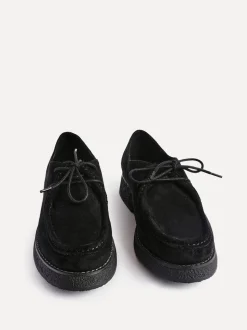 Noir - Mocassins Linzi Perth lacés à semelle épaisse