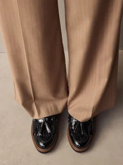 Noir - Mocassins épais vernissés à glands