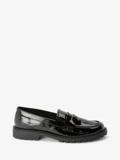 Noir - Mocassins vernis épais