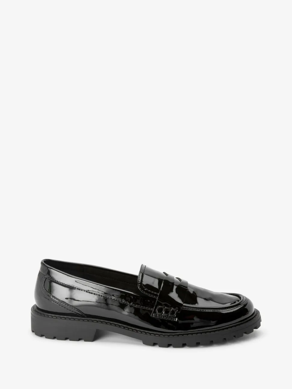 Noir - Mocassins vernis épais