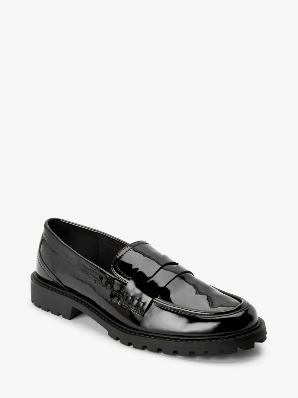Noir - Mocassins vernis épais
