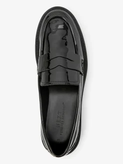Noir - Mocassins vernis épais