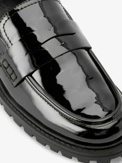 Noir - Mocassins vernis épais
