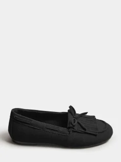 Noir - Mocassins Yours Curve à franges extra larges