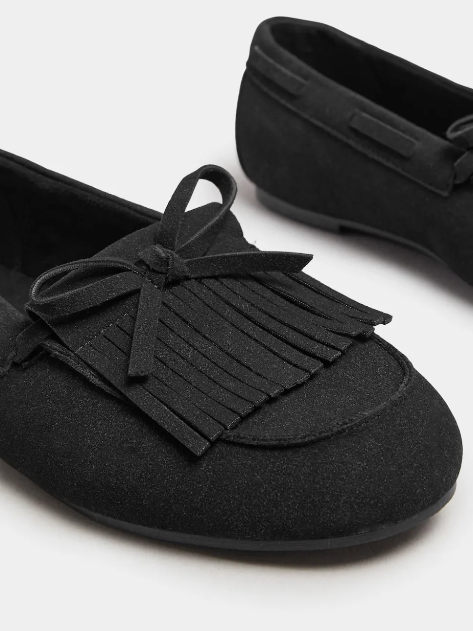 Noir - Mocassins Yours Curve à franges extra larges