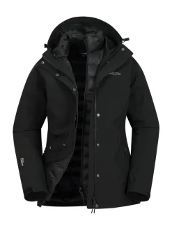 Noir - Mountain Warehouse Alaskan Womens 3-in-1 Veste imperméable
