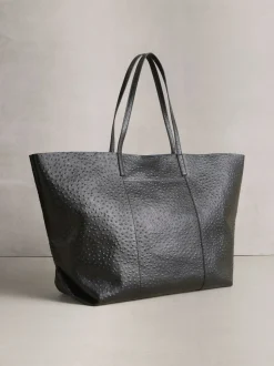 Noir - N. Premium grand Sac shopping en cuir