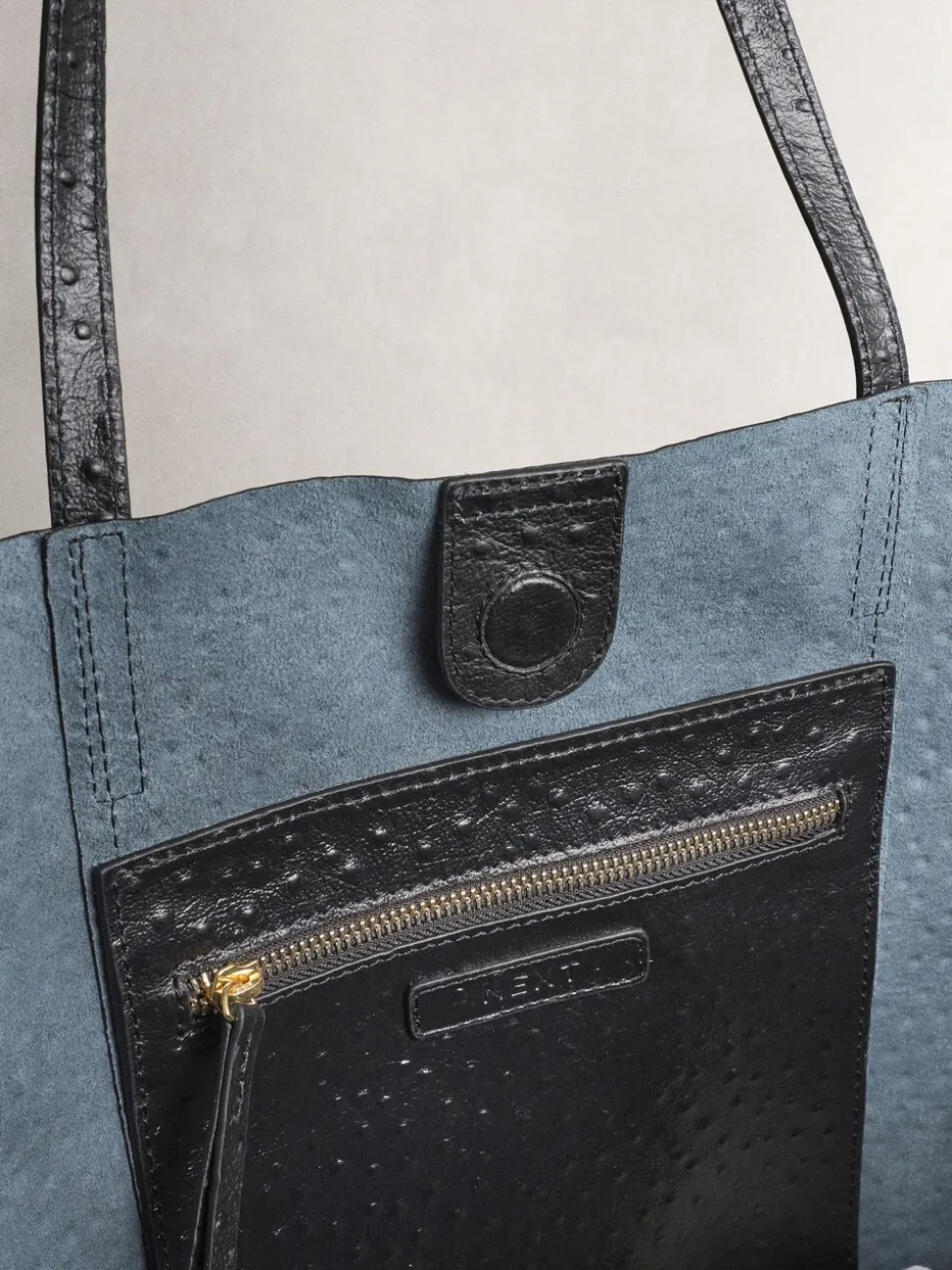 Noir - N. Premium grand Sac shopping en cuir