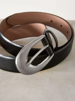 Noir - N. Premium Made In Italie Ceintures en Cuir à boucle Grandes tailles