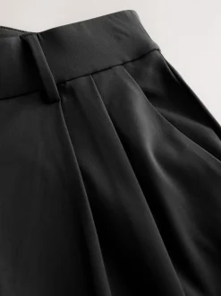 Noir - N. Premium Pantalons Habillés Jambe large en jersey