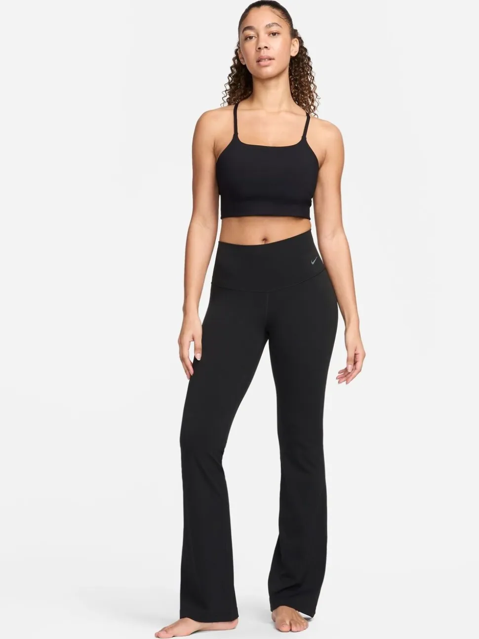 Noir - Nike leggings évasés taille haute Zenvy