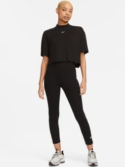 Noir - Nike Vêtements de sport Classic taille haute 7/8 Leggings