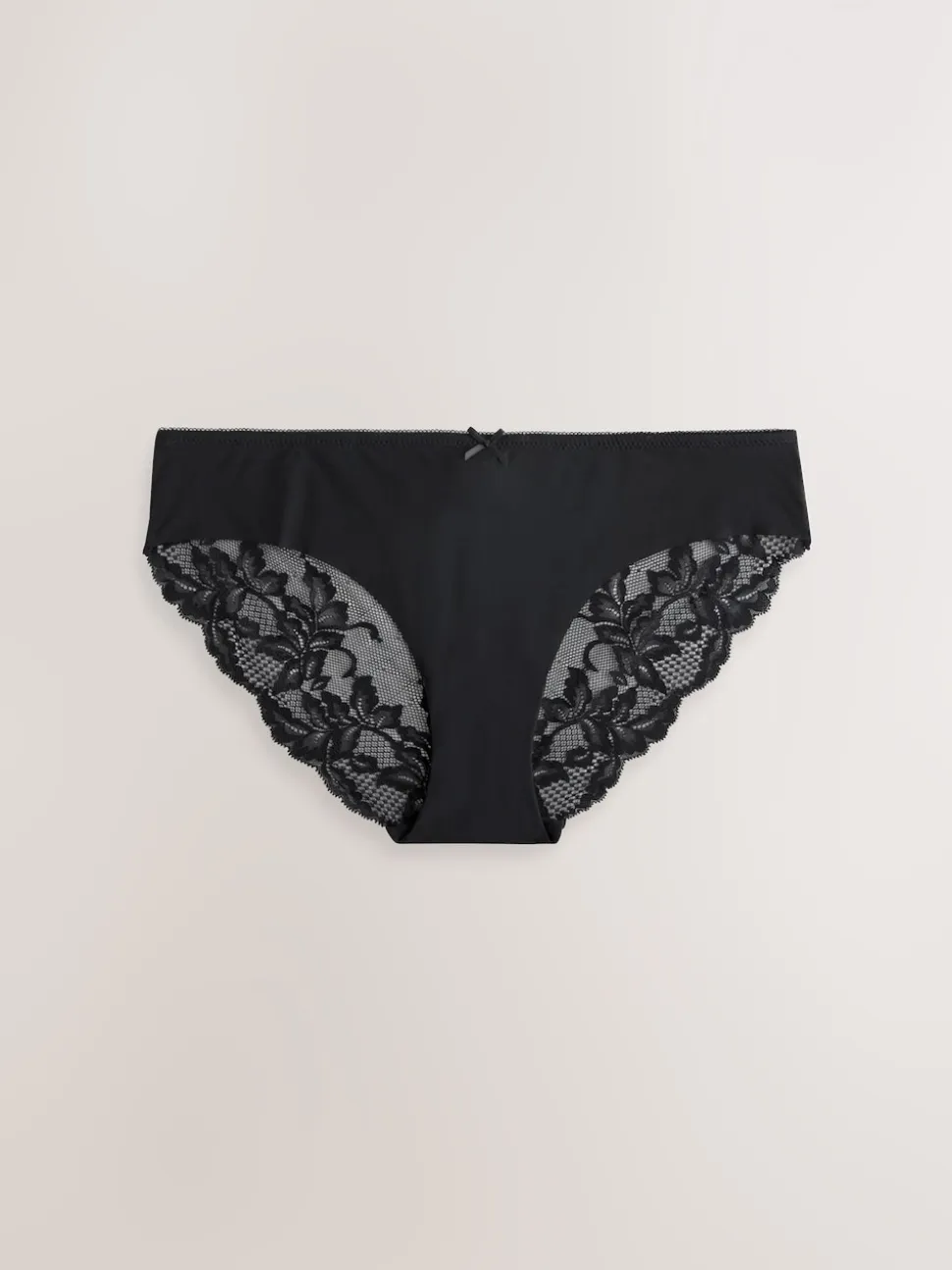 Noir - No VPL Lace Back Briefs 3 Pack