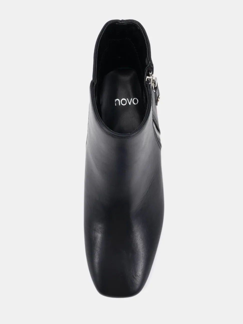Noir - Novo Bottes Kate zippées à talons carrés et bout carré