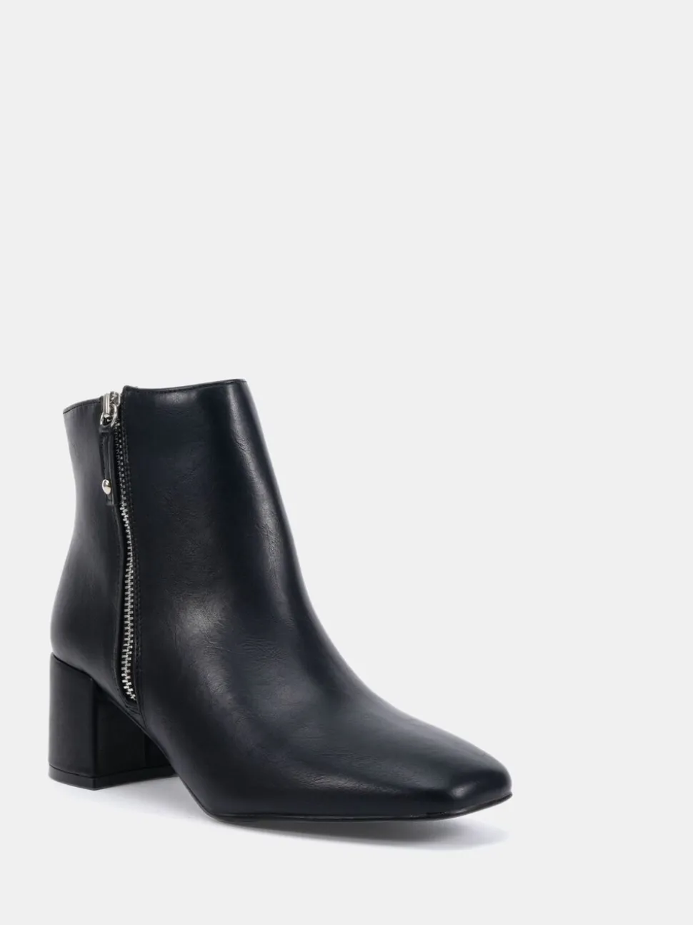 Noir - Novo Bottes Kate zippées à talons carrés et bout carré