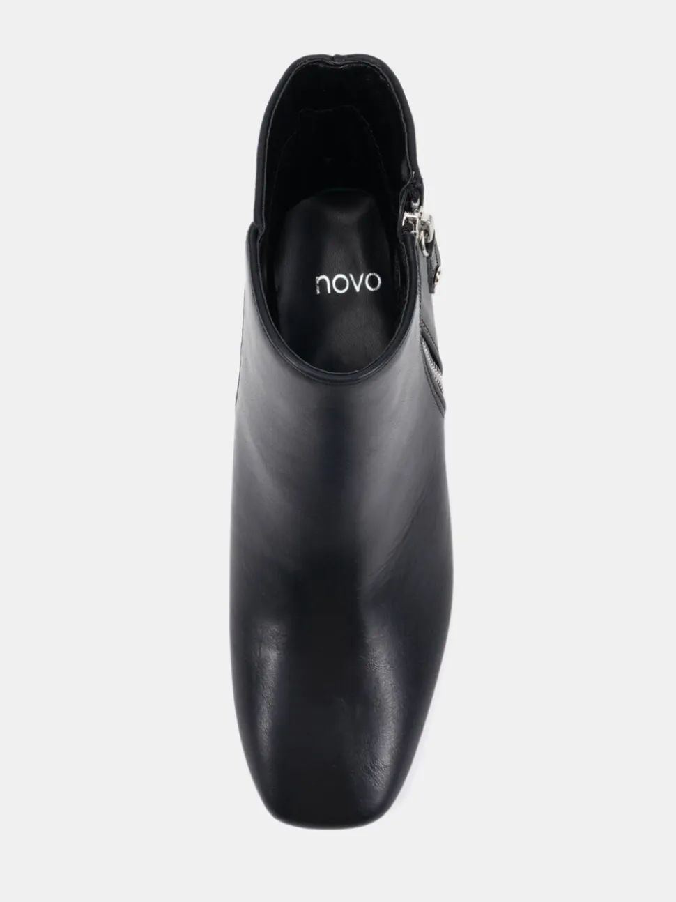 Noir - Novo Bottes Kate zippées à talons carrés et bout carré