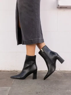 Noir - Novo Bottes Kimberley Point à talon carré