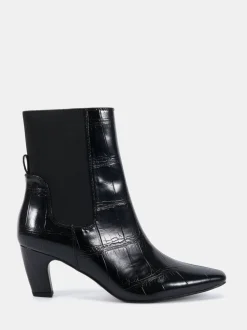 Noir - Novo bottines Kennedy incurvées à talon moyen Chelsea
