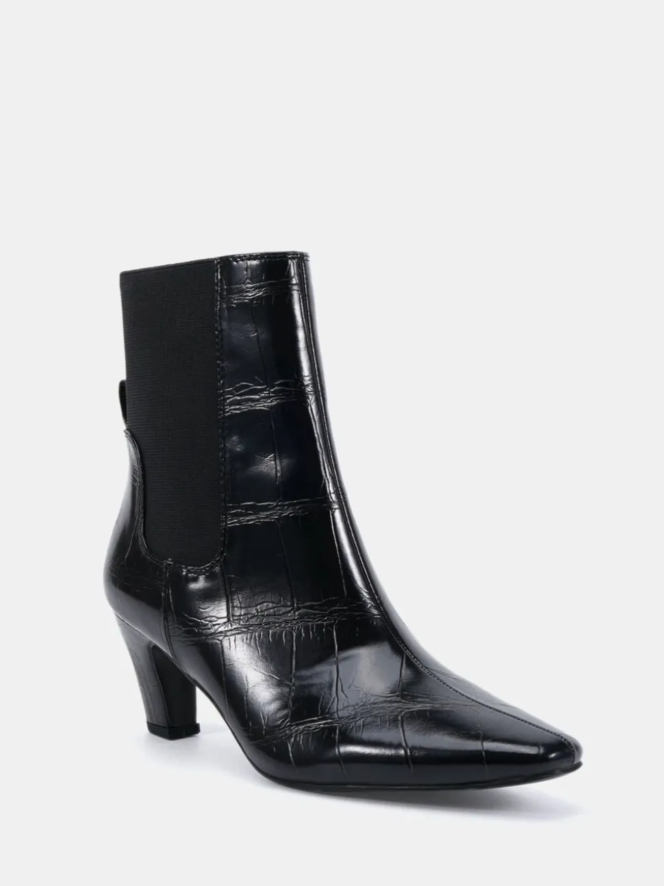 Noir - Novo bottines Kennedy incurvées à talon moyen Chelsea