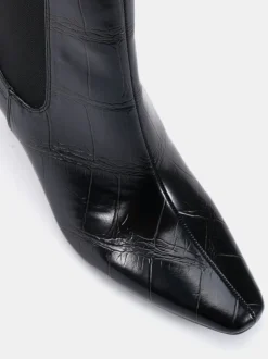 Noir - Novo bottines Kennedy incurvées à talon moyen Chelsea