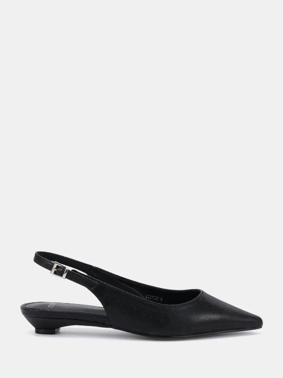 Noir - Novo Chaussures à bride arrière à talon bas et bout pointu
