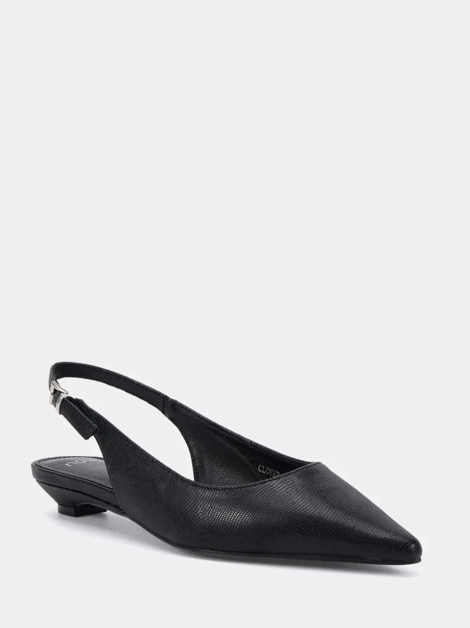 Noir - Novo Chaussures à bride arrière à talon bas et bout pointu