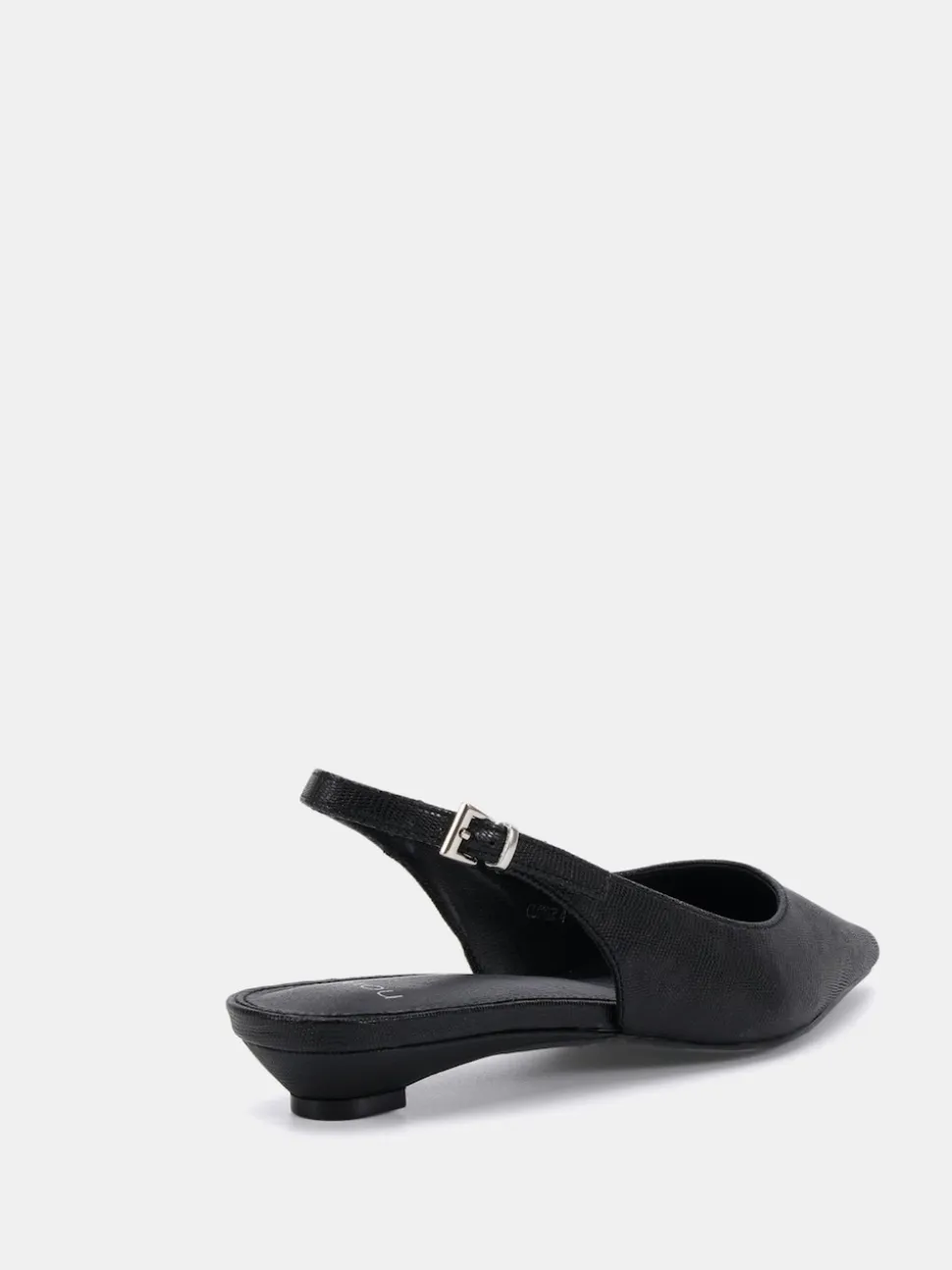 Noir - Novo Chaussures à bride arrière à talon bas et bout pointu
