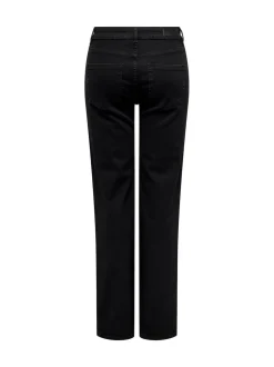 Noir - Only Jeans coupe droite blush taille mi-haute avec super extensible