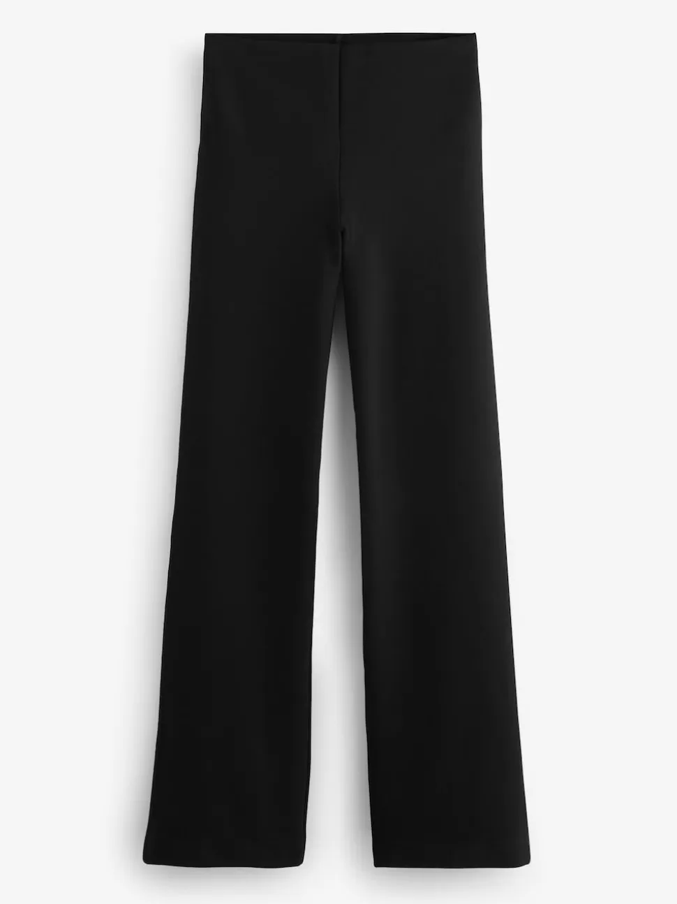Noir - Pantalon ample en jersey point de Rome lissant