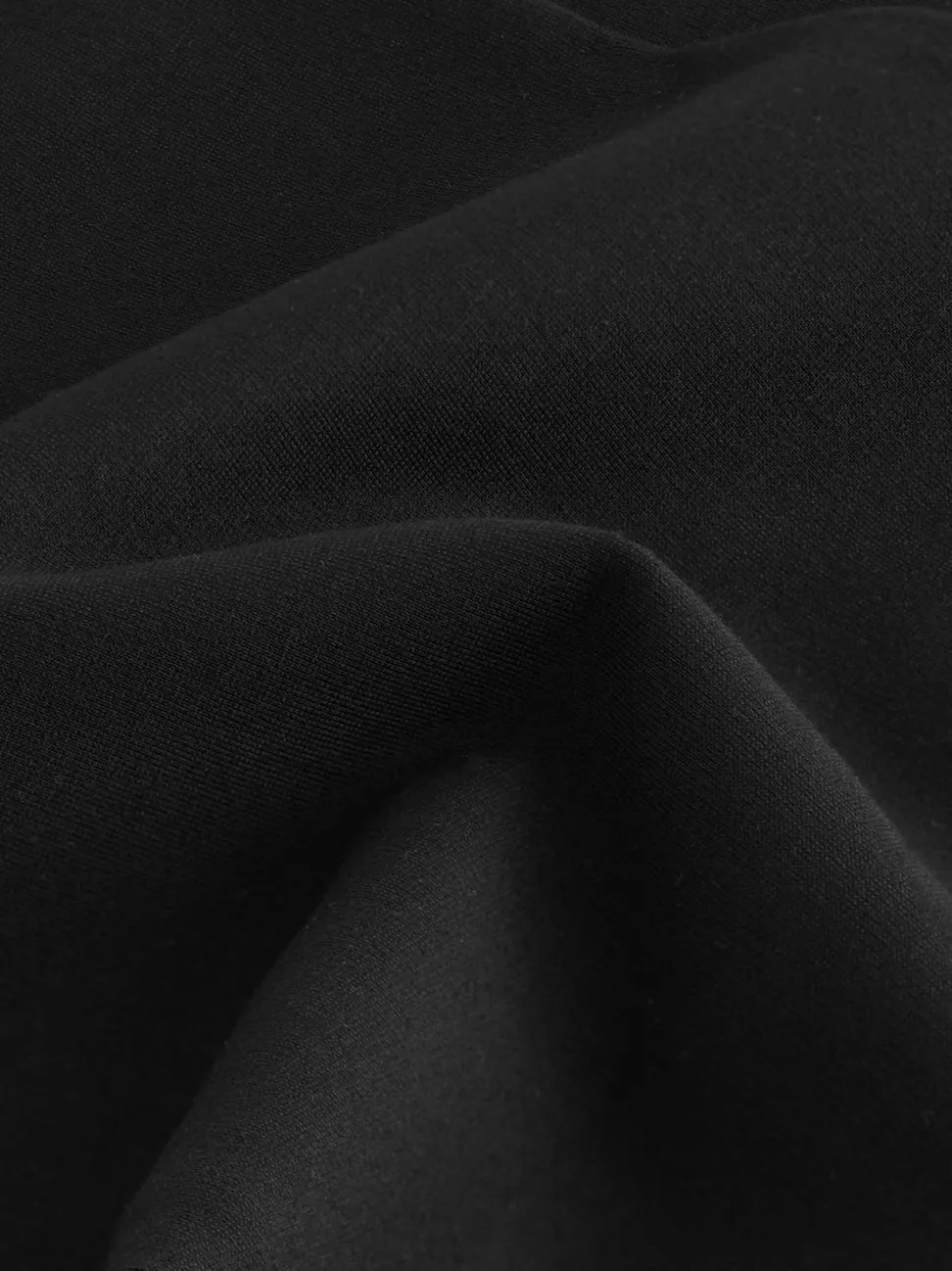 Noir - Pantalon ample en jersey point de Rome lissant