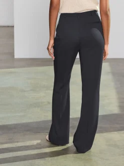 Noir - Pantalon bootcut habillé