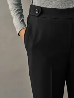Noir - Pantalon bootcut habillé