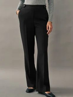 Noir - Pantalon bootcut habillé